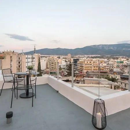 City-view Penthouse At Panormou Apartment *